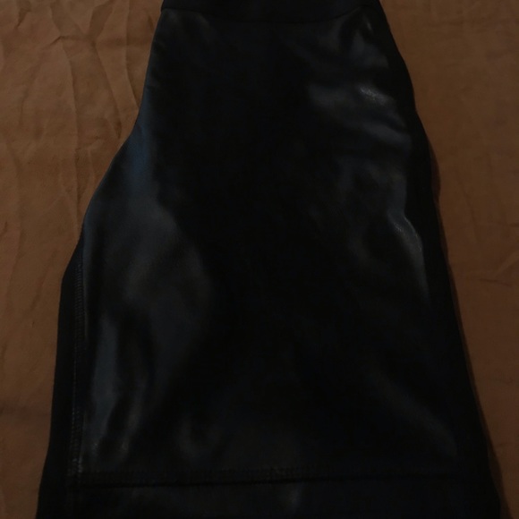 Karl Lagerfeld Black Pleather Pants - Picture 3 of 3